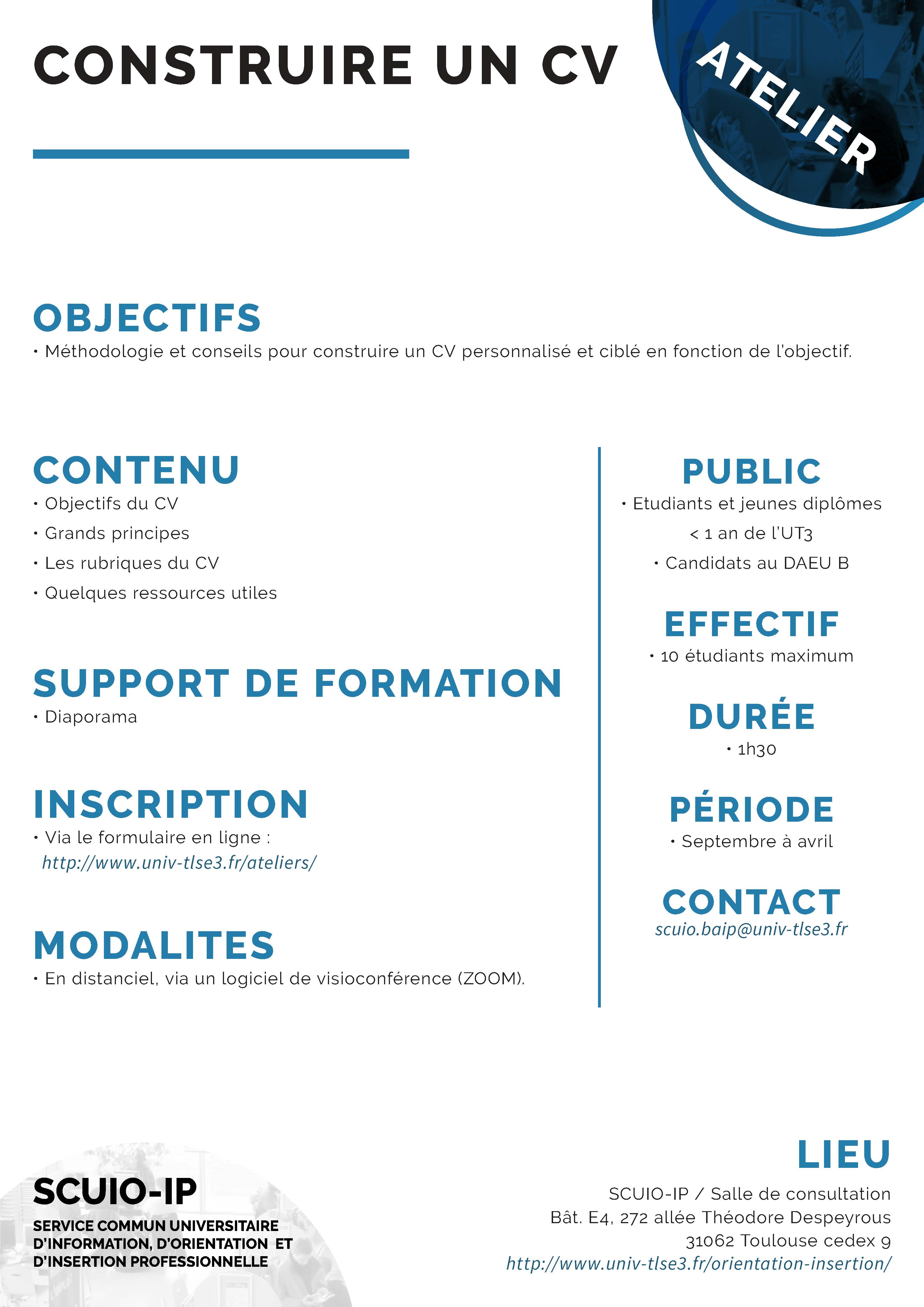 Construire un cv - Fiche