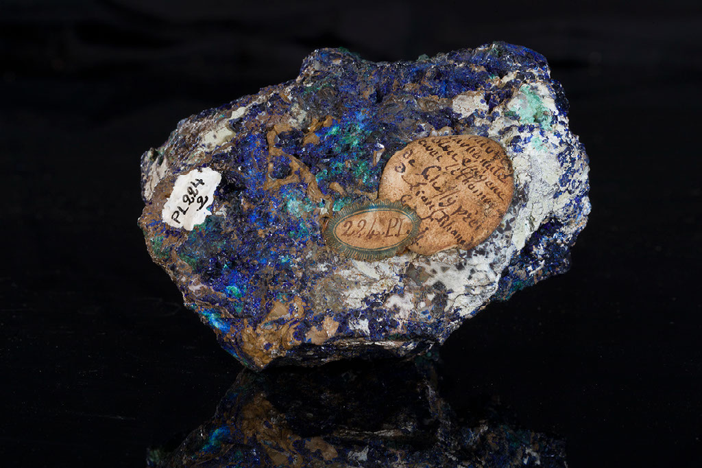 Azurite des mines de Chessy près de Lyon.